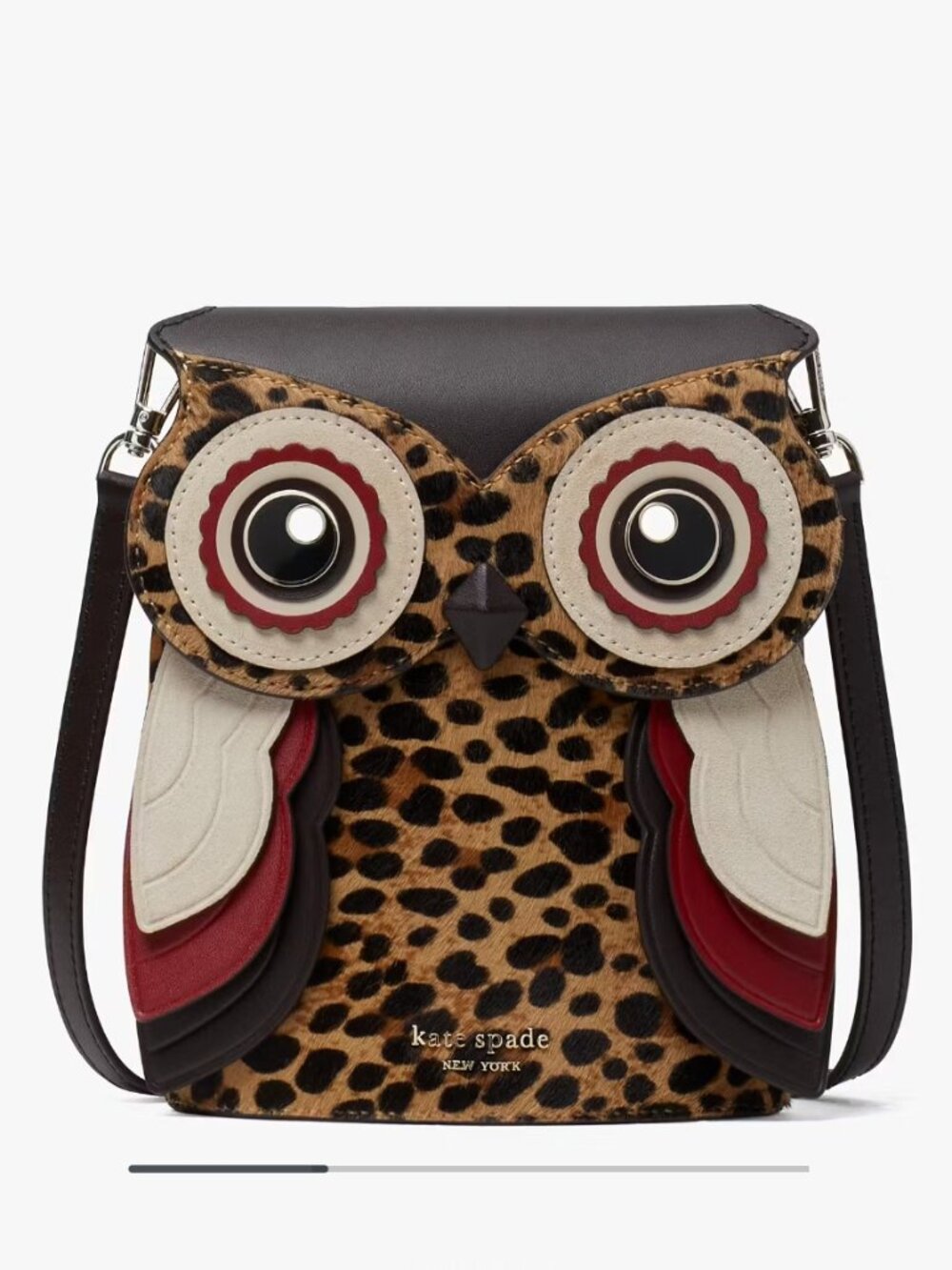 Kate Spade Blinx Leopard 3d Owl Crossbody, Rare (Used Condition)